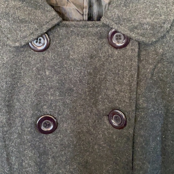 Grey double breasted swing pea coat Large - Picture 4 of 5
